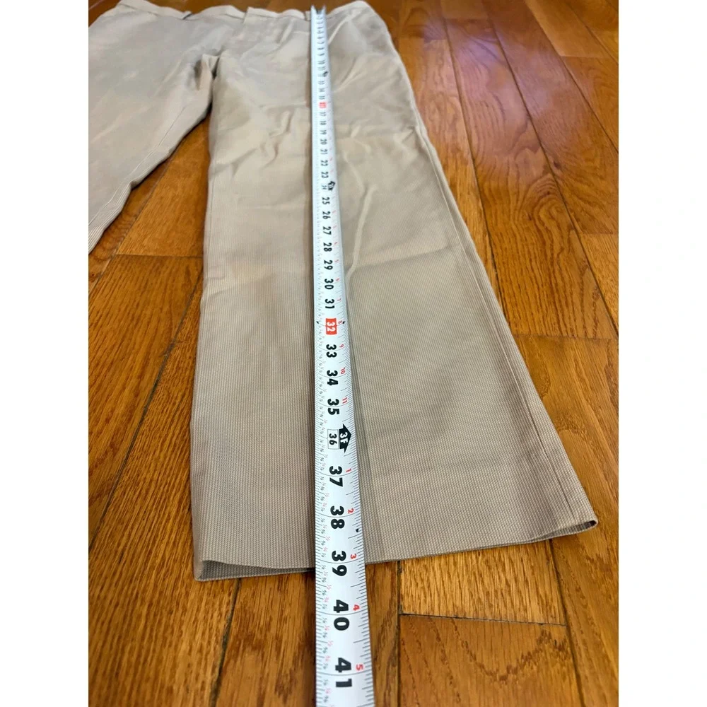 Banana Republic Mens 34x30 Tailored Slim Fit Non-Iron Khaki Tan Dress Pants
